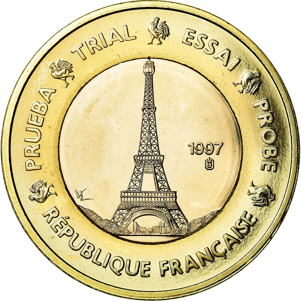 Frankreich, Euro, 1997, unofficial private coin, VZ, Bi-Metallic