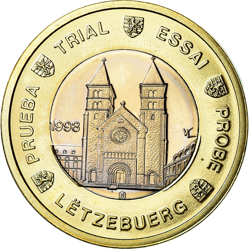 Luxembourg, Euro, 1998, unofficial private coin, MS(63), Bi-Metallic