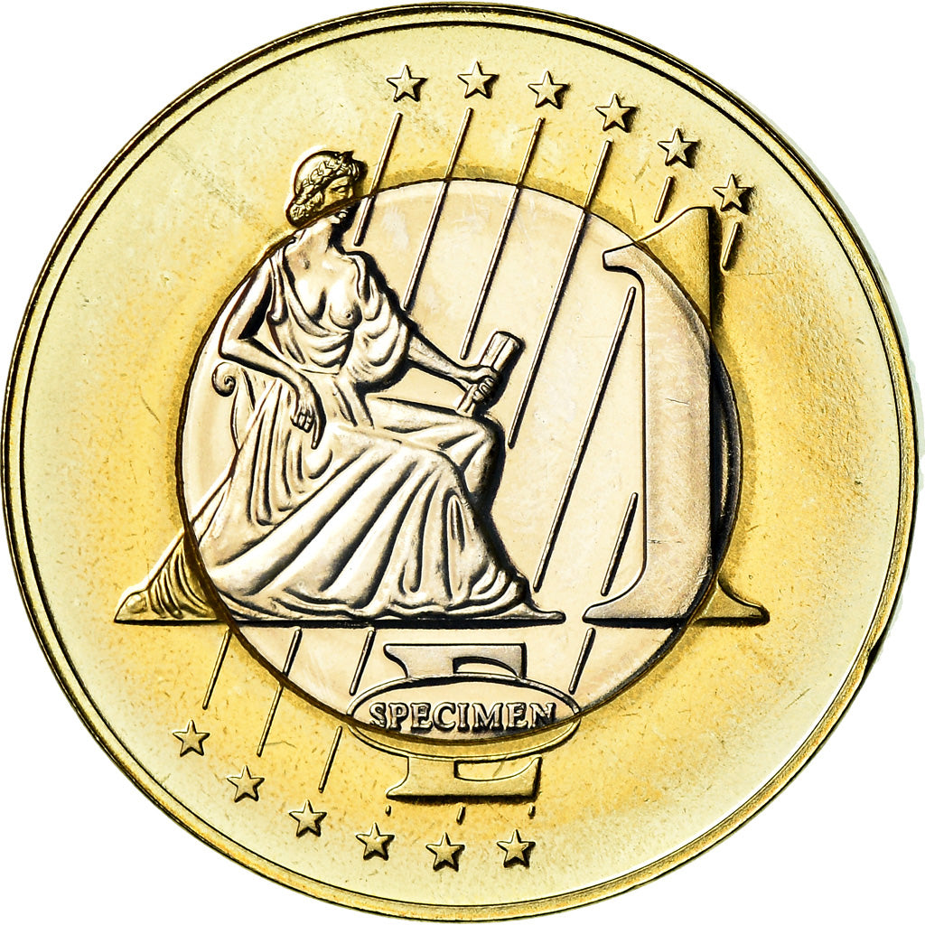 Luxembourg, Euro, 1998, unofficial private coin, MS(63), Bi-Metallic