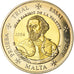 Malta, 2 Euro, 2004, unofficial private coin, MS(63), Bimetálico