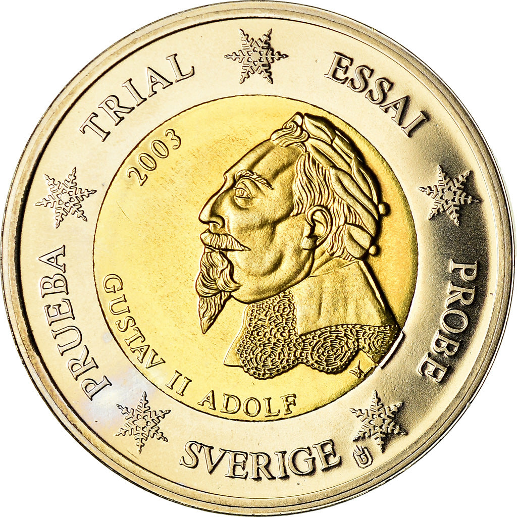Sweden, 2 Euro, 2003, unofficial private coin, MS(63), Bi-Metallic