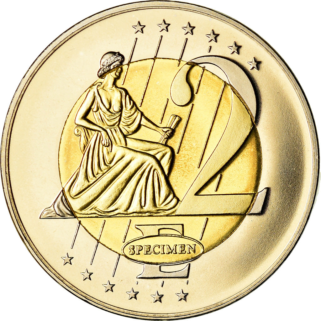 Sweden, 2 Euro, 2003, unofficial private coin, MS(63), Bi-Metallic