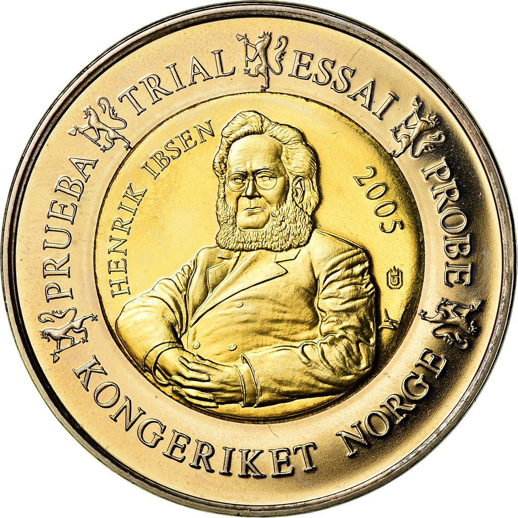Norway, 2 Euro, 2005, unofficial private coin, MS(63), Bi-Metallic
