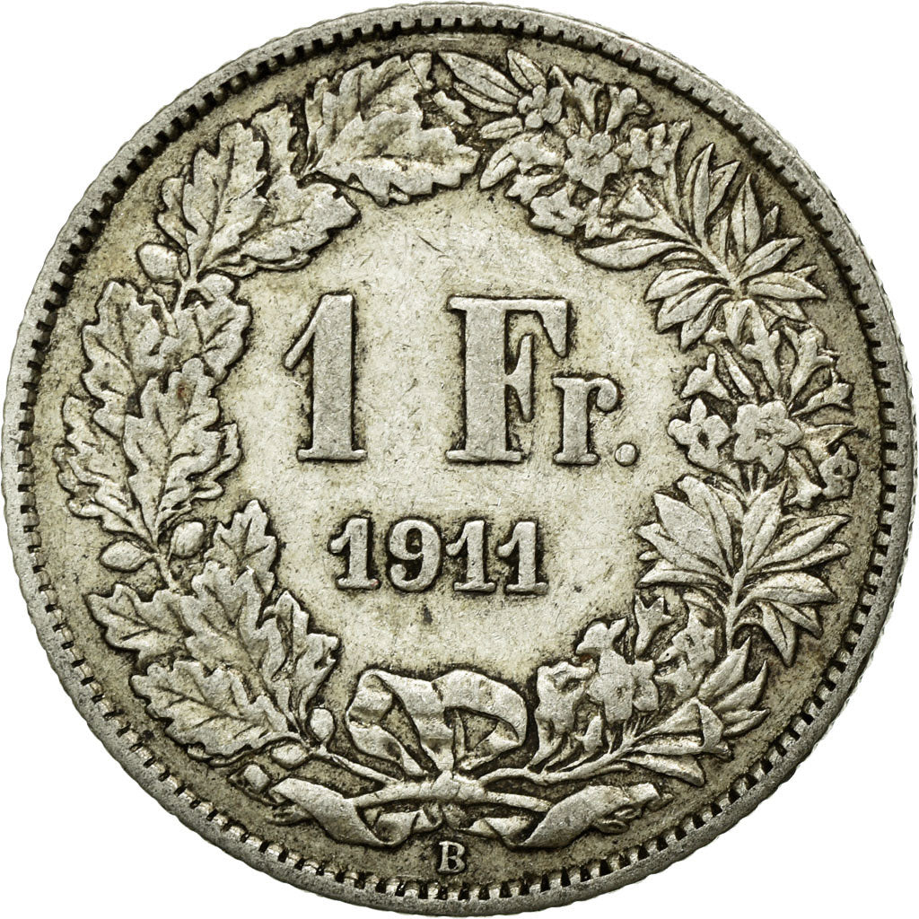 Coin, Switzerland, Franc, 1911, Bern, VF(30-35), Silver, KM:24