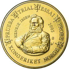 Norway, 20 Euro Cent, 2005, unofficial private coin, MS(63), Brass