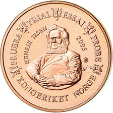 Norway, Euro Cent, 2005, unofficial private coin, MS(63), Copper Plated Steel