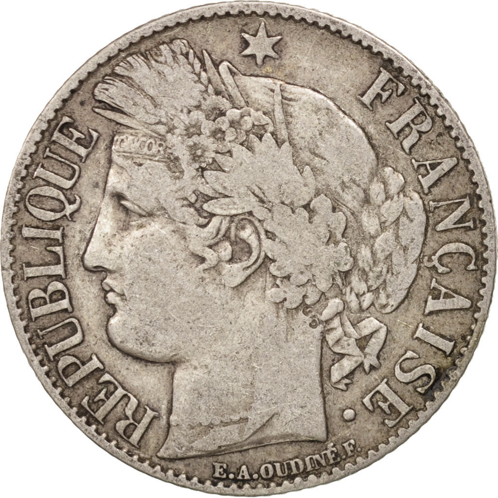 France, Cérès, Franc, 1895, Paris, EF(40-45), Silver, KM:822.1, Gadoury:465a