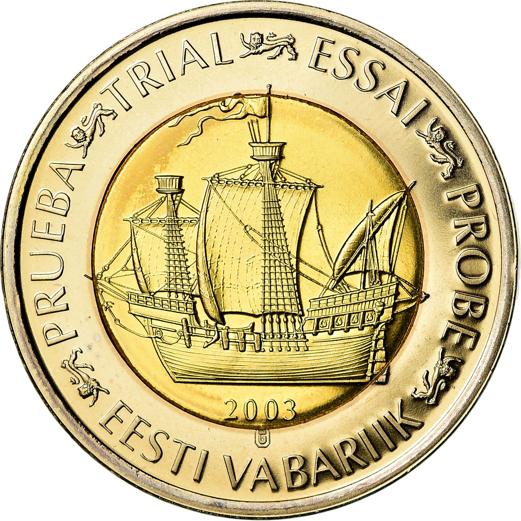 Estonia, 2 Euro, 2003, unofficial private coin, SC, Bimetálico