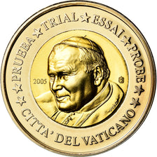 Vatican, 2 Euro, 2005, unofficial private coin, MS(63), Bi-Metallic