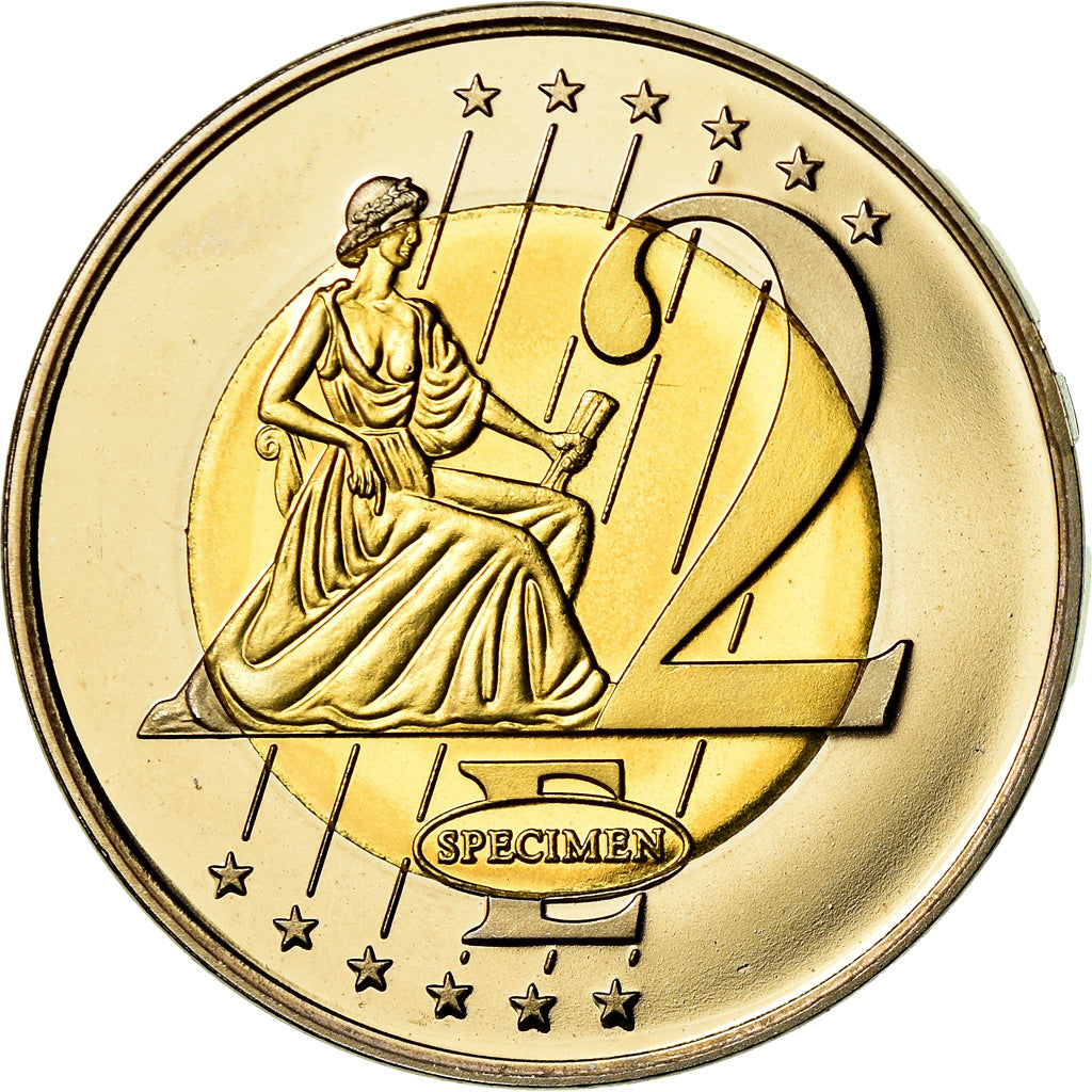 Vatican, 2 Euro, 2005, unofficial private coin, MS(63), Bi-Metallic