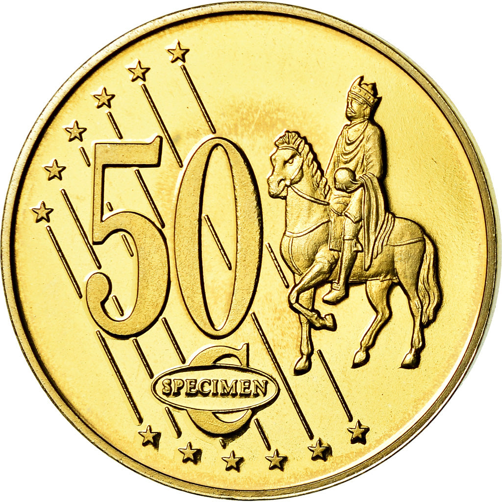 Vatican, 50 Euro Cent, 2005, unofficial private coin, MS(63), Brass