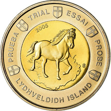 Iceland, 2 Euro, 2005, unofficial private coin, MS(63), Bi-Metallic