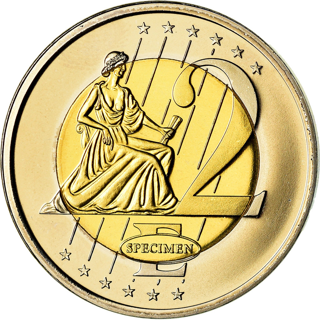 Iceland, 2 Euro, 2005, unofficial private coin, MS(63), Bi-Metallic