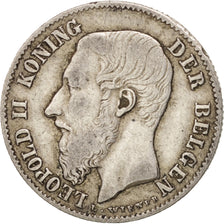 Belgium, Leopold II, 50 Centimes, 1899, EF(40-45), Silver, KM:27