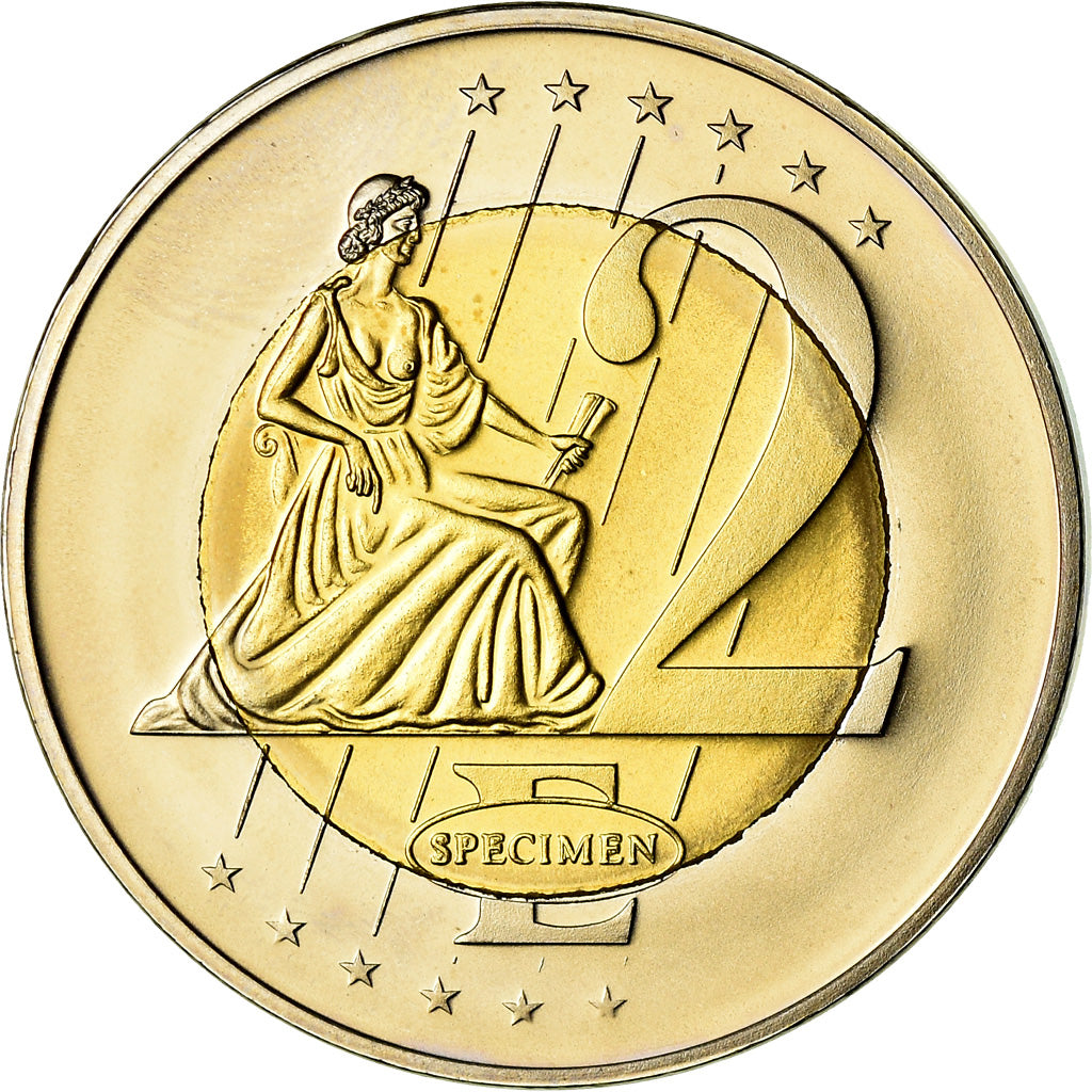 Serbia, 2 Euro, 2004, unofficial private coin, MS(63), Bi-Metallic