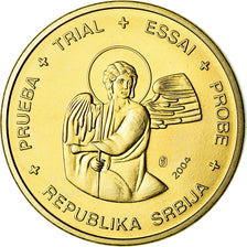 Serbia, 50 Euro Cent, 2004, unofficial private coin, MS(63), Brass