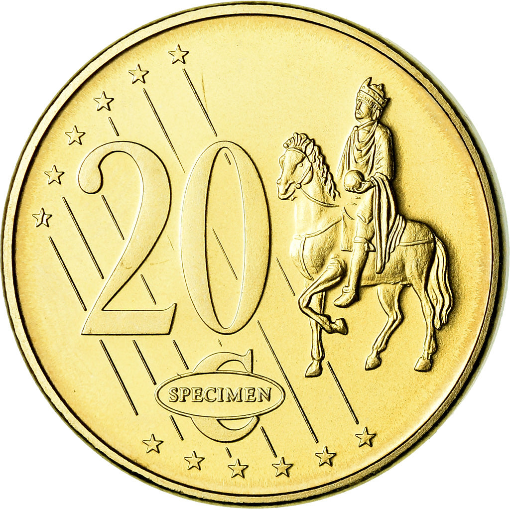 Serbia, 20 Euro Cent, 2004, unofficial private coin, MS(63), Brass