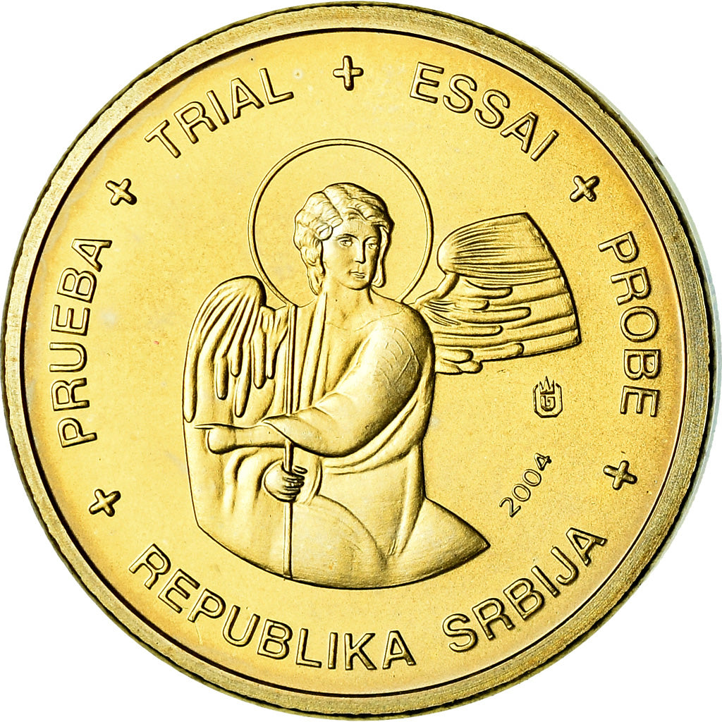 Serbia, 10 Euro Cent, 2004, unofficial private coin, MS(63), Brass