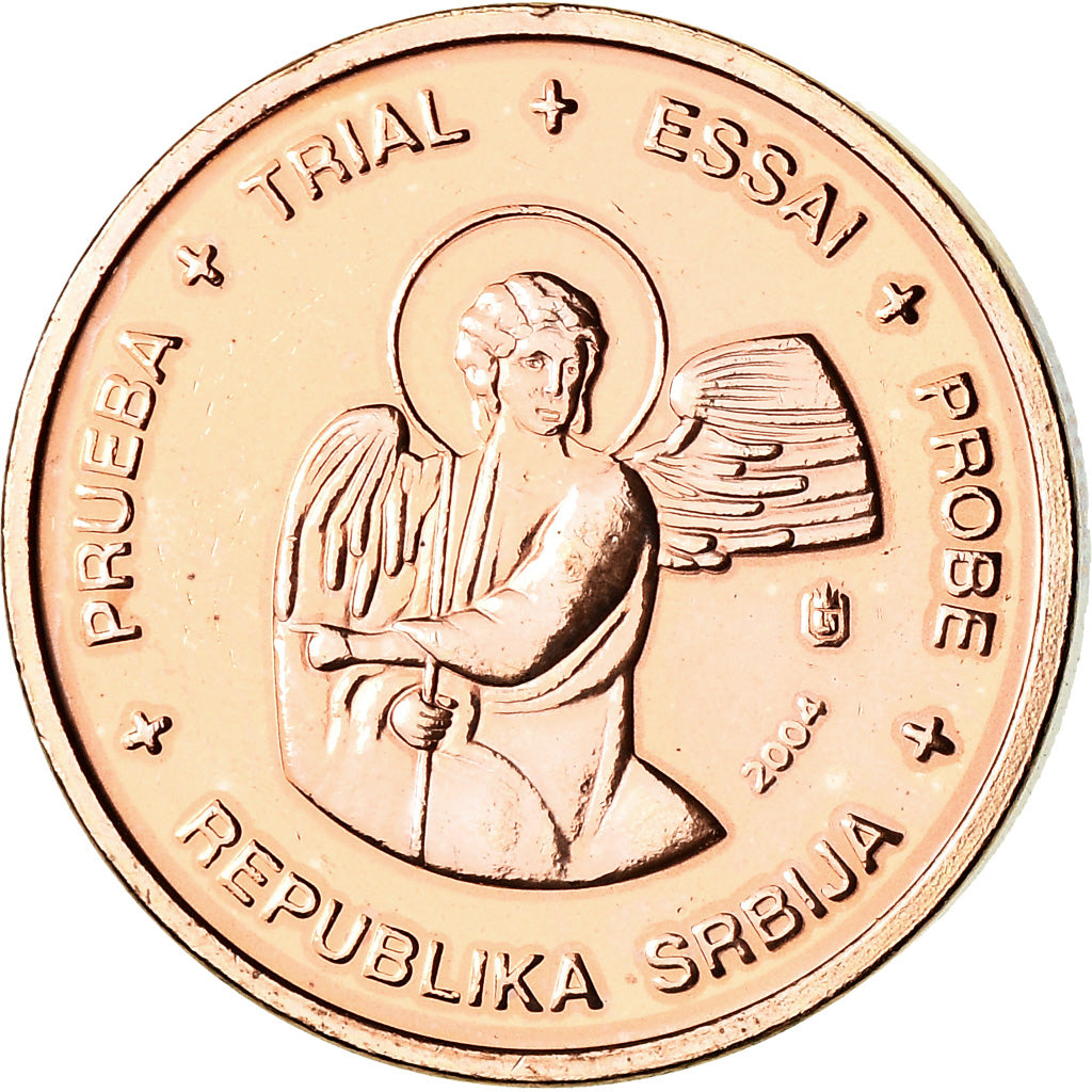 Serbia, 2 Euro Cent, 2004, unofficial private coin, MS(63), Copper Plated Steel