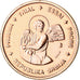 Serbia, 2 Euro Cent, 2004, unofficial private coin, MS(63), Copper Plated Steel