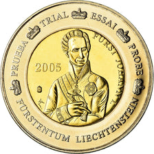 Liechtenstein, 2 Euro, 2005, unofficial private coin, MS(63), Bi-Metallic