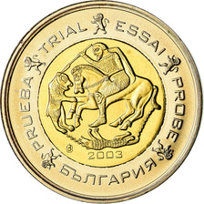 Bulgaria, 2 Euro, 2003, unofficial private coin, MS(63), Bi-Metallic