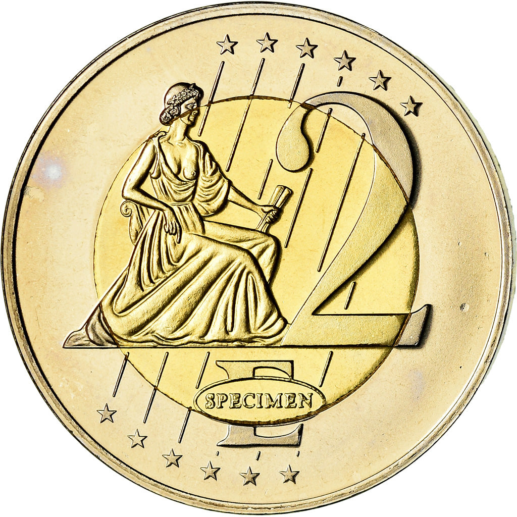 Great Britain, 2 Euro, 2002, unofficial private coin, MS(63), Bi-Metallic