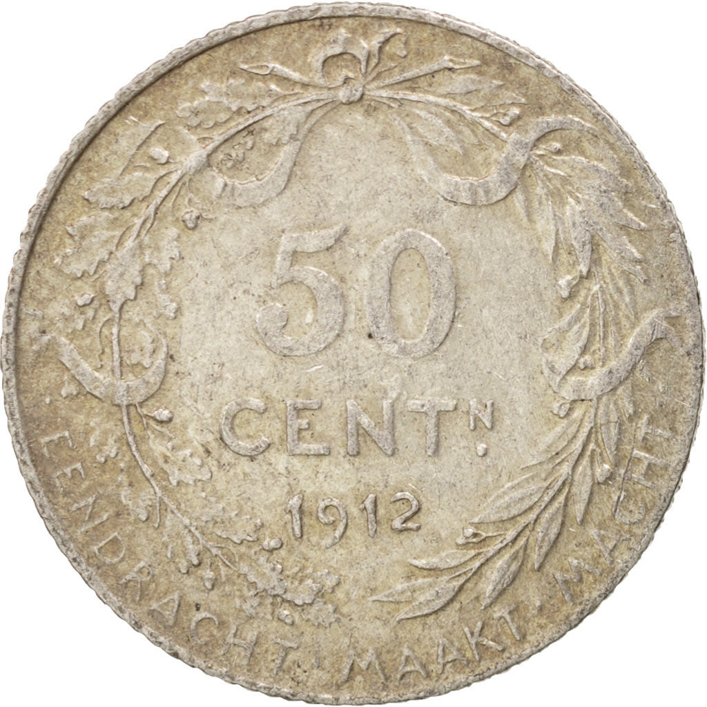 Coin, Belgium, 50 Centimes, 1912, AU(50-53), Silver, KM:71