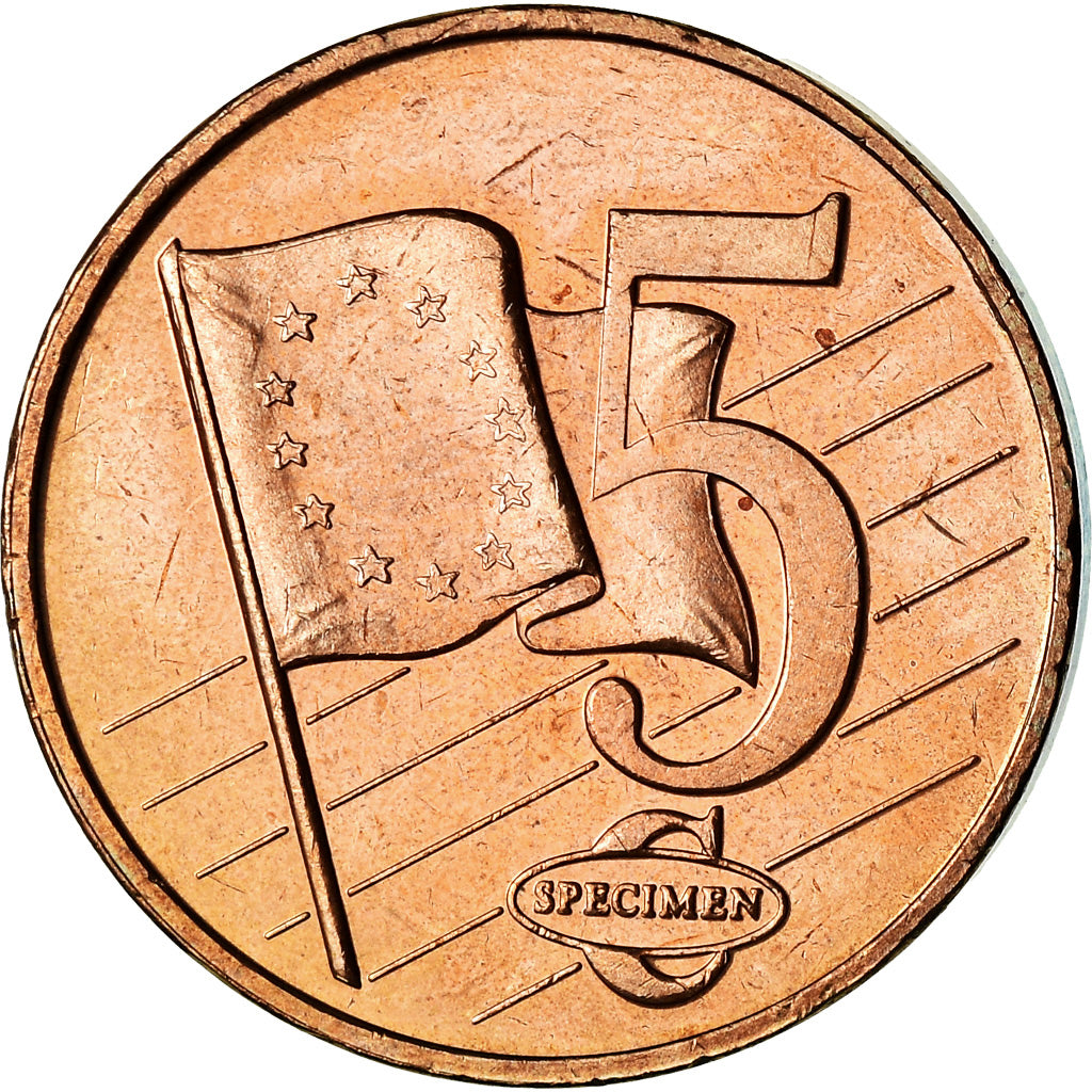 Gran Bretaña, 5 Euro Cent, 2002, unofficial private coin, SC, Cobre chapado en