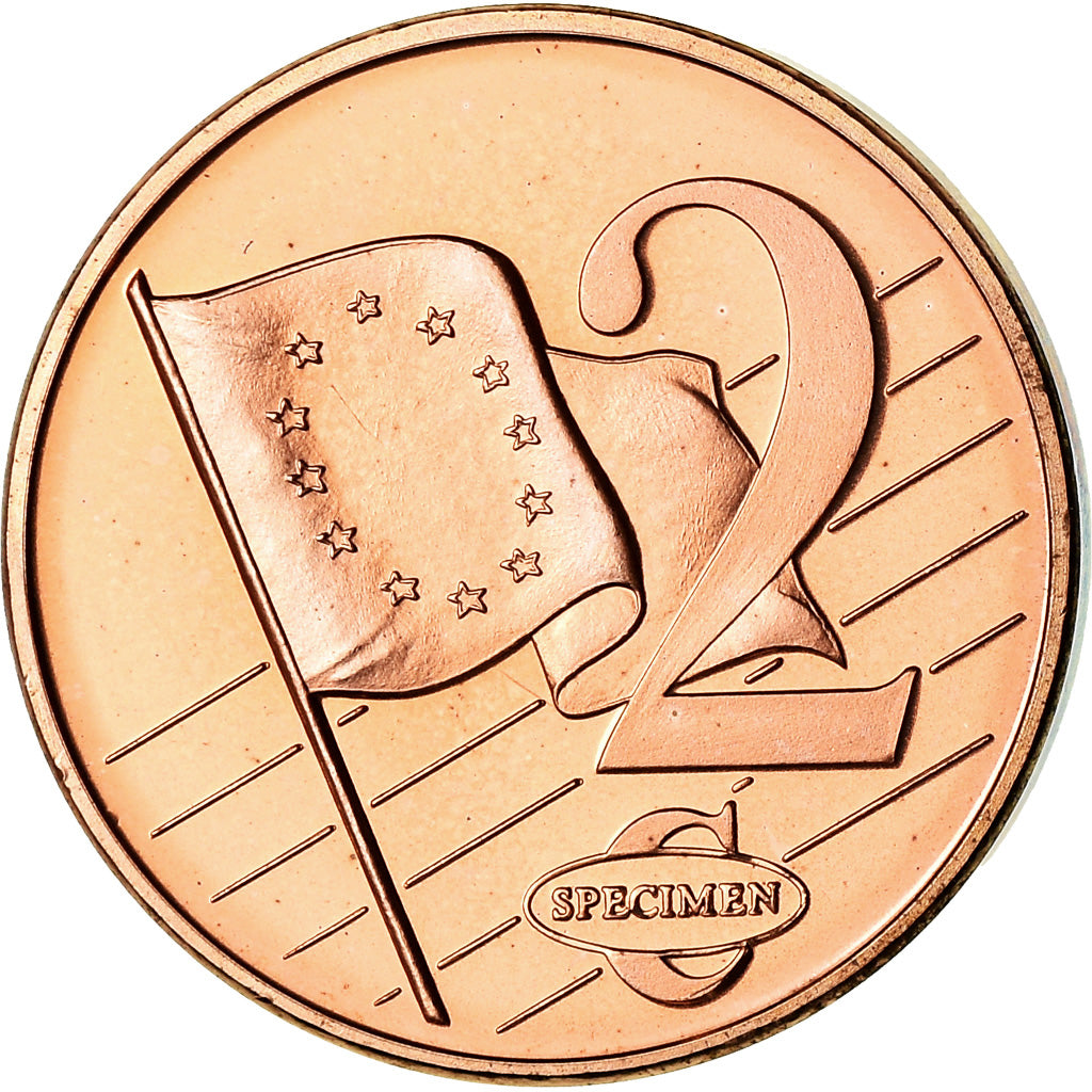 Great Britain, 2 Euro Cent, 2002, unofficial private coin, MS(63), Copper Plated
