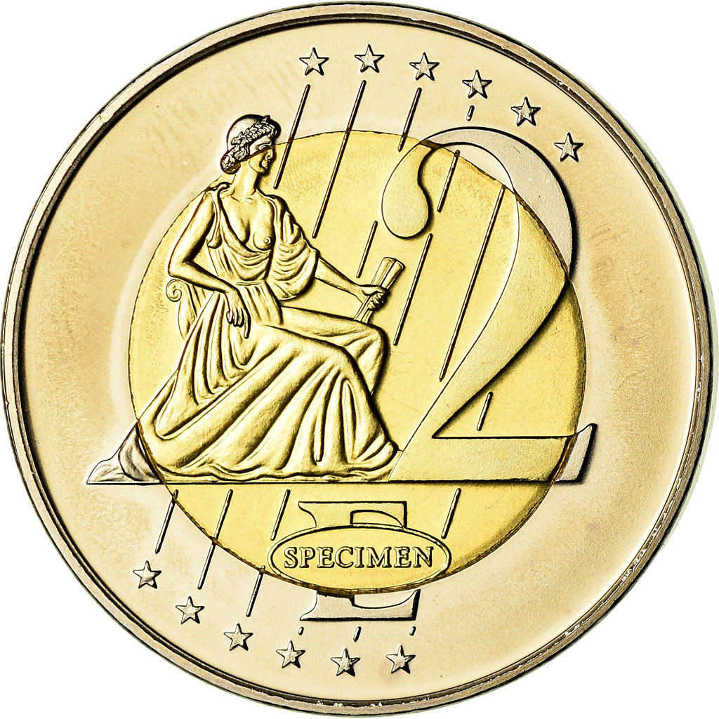 Romania, 2 Euro, 2003, unofficial private coin, MS(63), Bi-Metallic