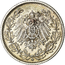 Coin, GERMANY - EMPIRE, 1/2 Mark, 1906, Karlsruhe, EF(40-45), Silver, KM:17