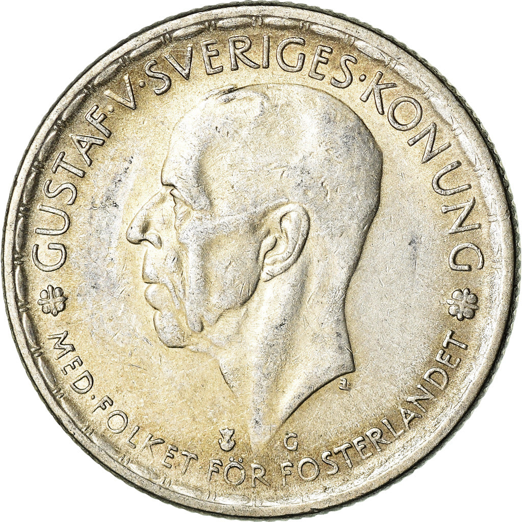 Coin, Sweden, Gustaf V, Krona, 1945, EF(40-45), Silver, KM:814
