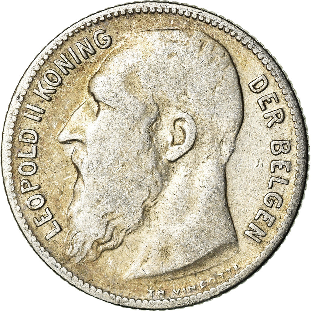 Moneta, Belgio, Franc, 1909, MB+, Argento, KM:57.1