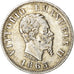 Monnaie, Italie, Vittorio Emanuele II, 50 Centesimi, 1863, Milan, TB+, Argent