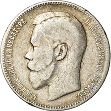 Coin, Russia, Nicholas II, Rouble, 1896, Paris, VF(30-35), Silver, KM:59.2