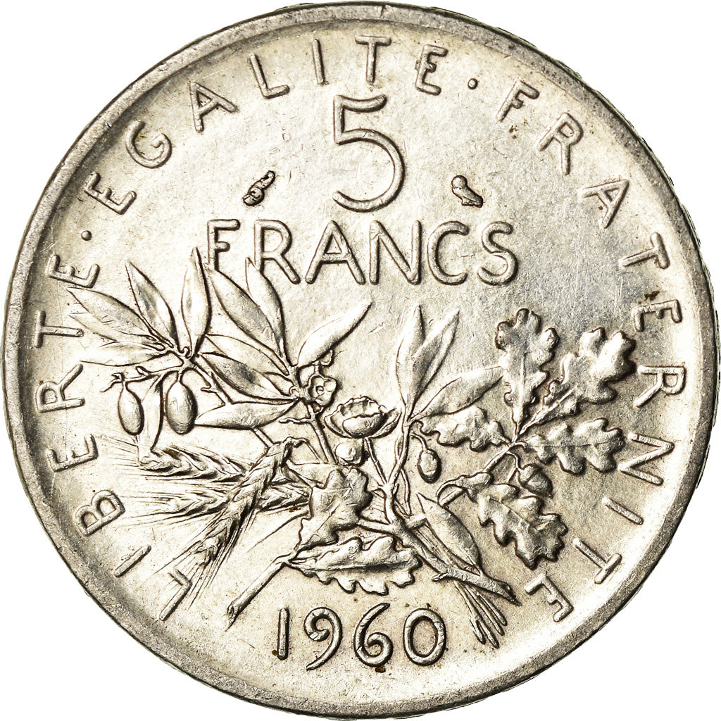 Coin, France, Semeuse, 5 Francs, 1960, Paris, EF(40-45), Silver, KM:926