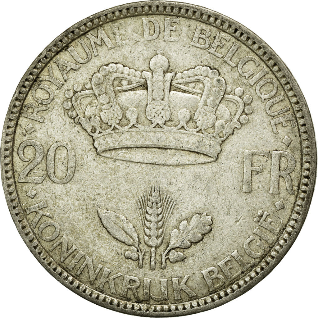 Monnaie, Belgique, 20 Francs, 20 Frank, 1935, TTB+, Argent, KM:105