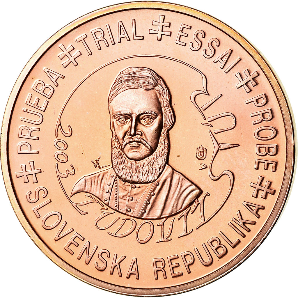 Slovakia, 5 Euro Cent, 2003, unofficial private coin, MS(63), Copper Plated