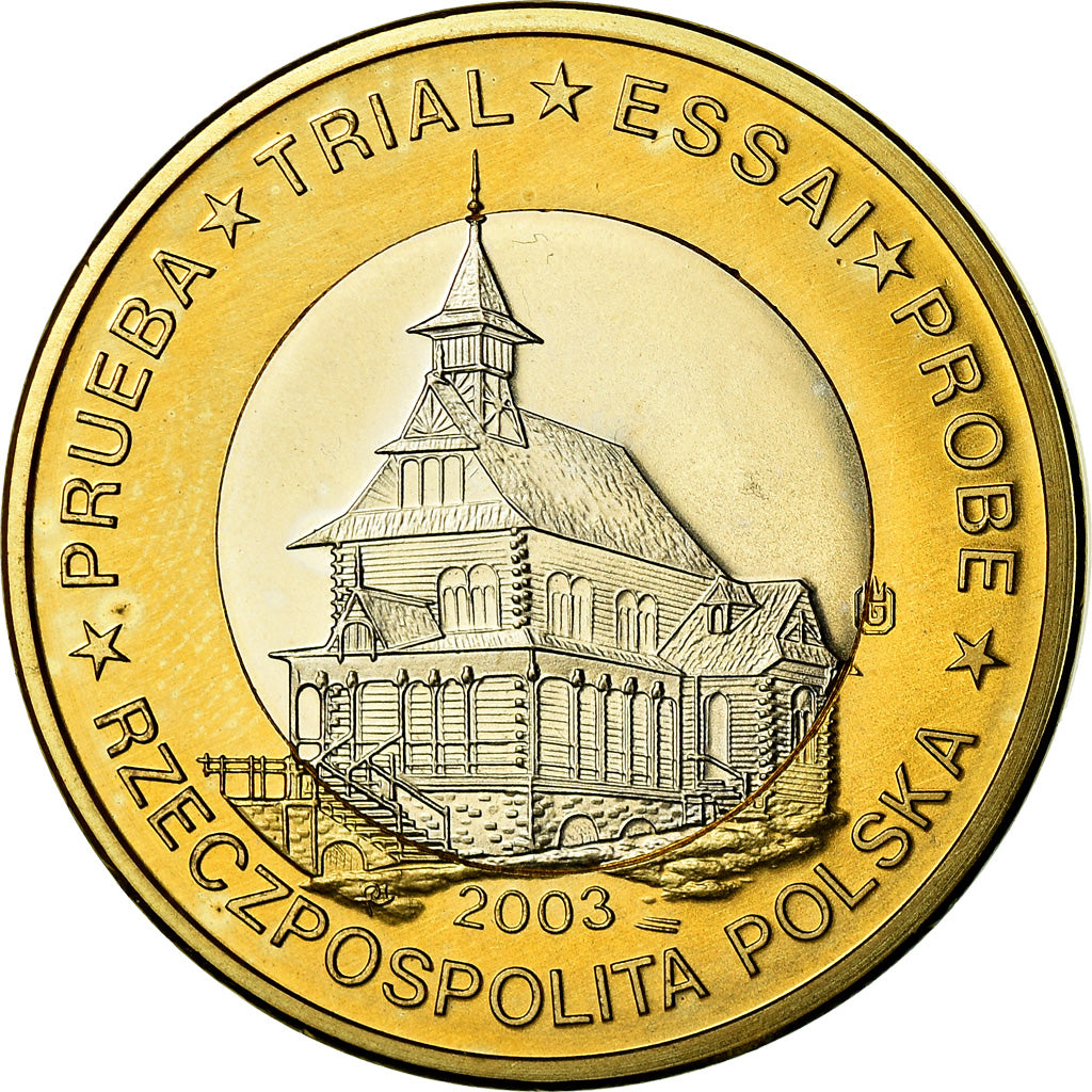 Poland, Euro, 2003, unofficial private coin, MS(63), Bi-Metallic
