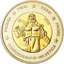 Switzerland, 2 Euro, 2005, unofficial private coin, MS(63), Bi-Metallic
