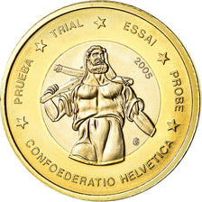 Switzerland, Euro, 2005, unofficial private coin, MS(63), Bi-Metallic
