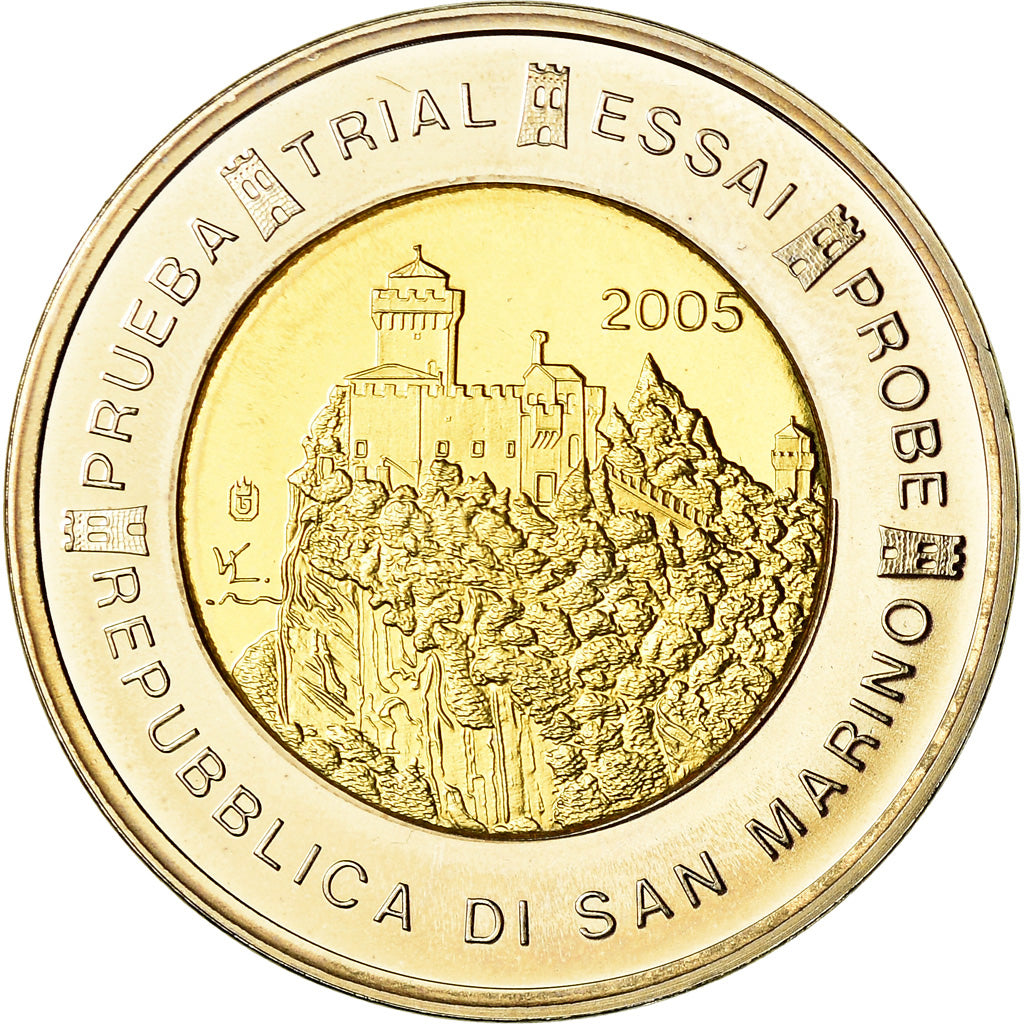 San Marino, 2 Euro, 2005, unofficial private coin, MS(63), Bi-Metallic