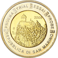 San Marino, 2 Euro, 2005, unofficial private coin, MS(63), Bi-Metallic