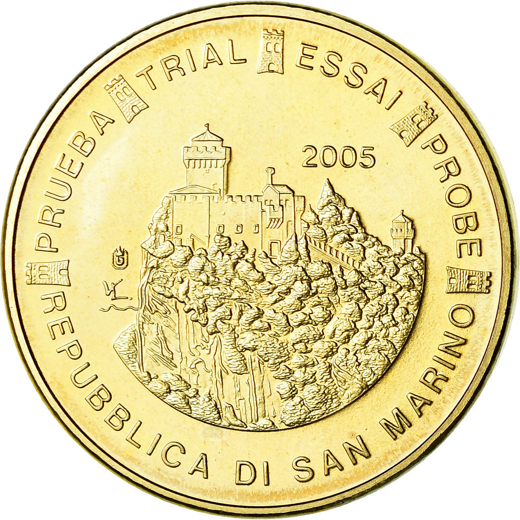 San Marino, 20 Euro Cent, 2005, unofficial private coin, MS(63), Bi-Metallic