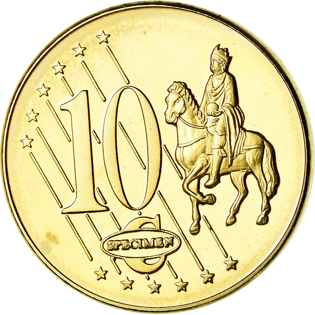 San Marino, 10 Euro Cent, 2005, unofficial private coin, MS(63), Bi-Metallic