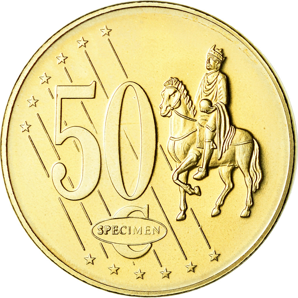 Cyprus, 50 Euro Cent, 2003, unofficial private coin, MS(63), Brass