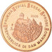 San Marino, 5 Euro Cent, 2005, unofficial private coin, MS(63), Aço Cromado a