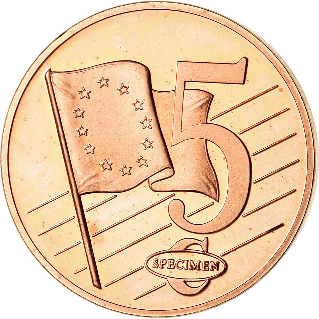 San Marino, 5 Euro Cent, 2005, unofficial private coin, MS(63), Aço Cromado a