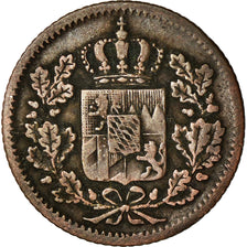 Coin, German States, BAVARIA, Maximilian II, Pfennig, 1855, Munich, VF(30-35)